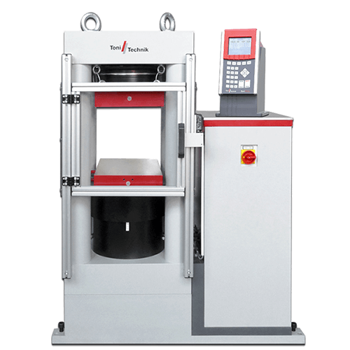 Fully automatic test plant compact design standard-compliant compressive strength tests building materials, efficient routine tests quality control
