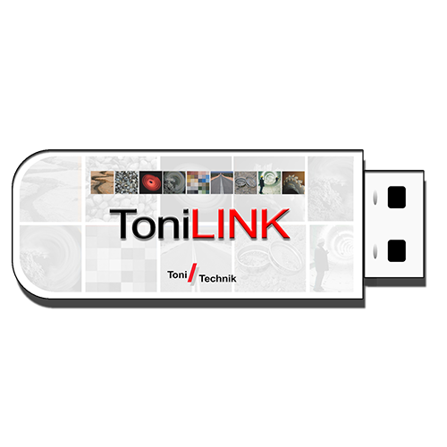 The universal interface software ToniLINK enables the bi- or unidirectional data transmission between a PC and the ToniTROL respectively the ToniPERM